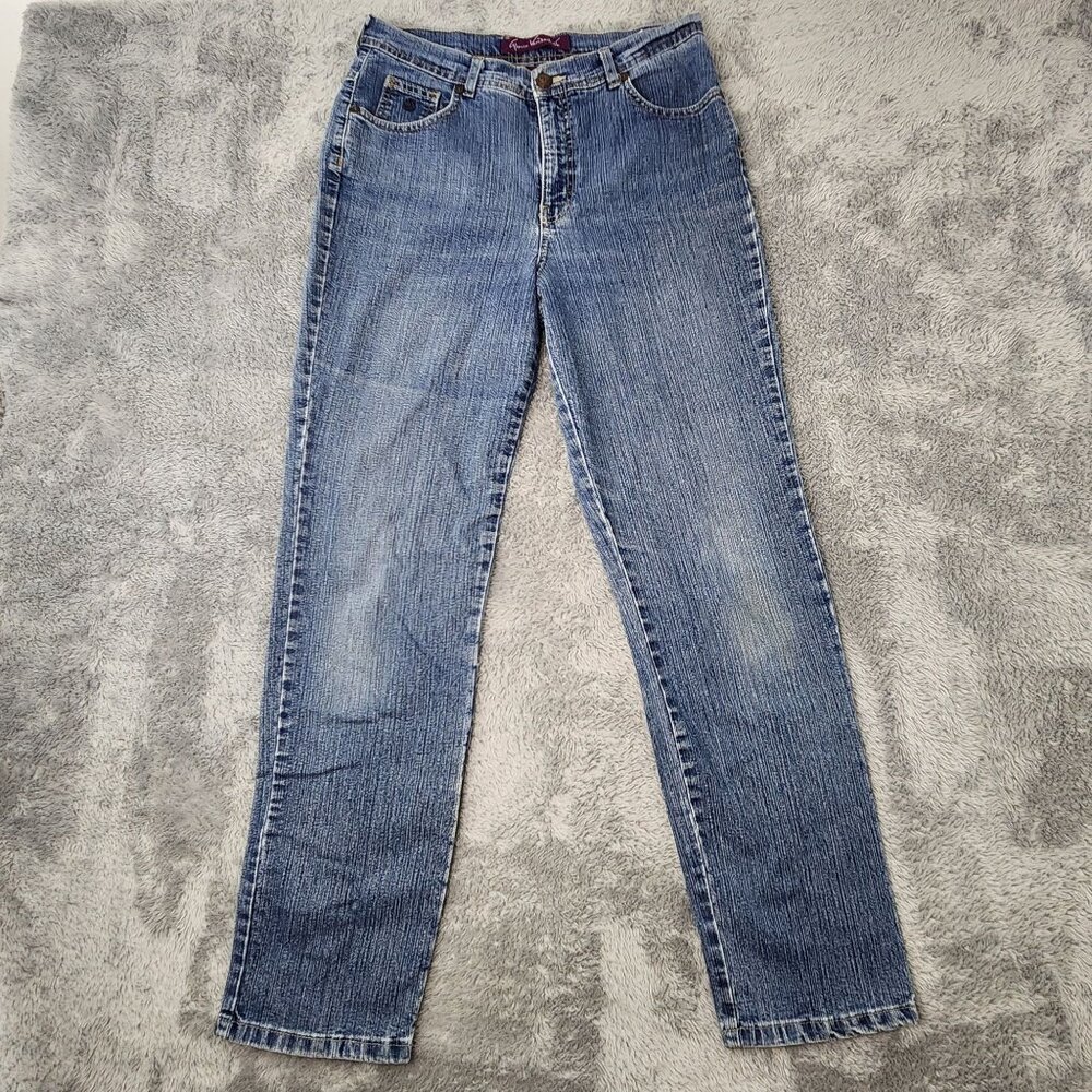 Gloria Vanderbilt Jeans Womens 10 Average Blue‎ Denim Straight Medium Wash